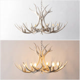 Mist Southwestern Bohemian Resin/Seeded Glass Faux Antler LED Vanity Light