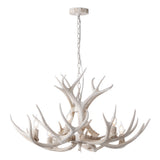 Mist Southwestern Bohemian Resin/Seeded Glass Faux Antler LED Vanity Light