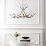 Mist Southwestern Bohemian Resin/Seeded Glass Faux Antler LED Vanity Light