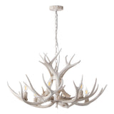 Mist Southwestern Bohemian Resin/Seeded Glass Faux Antler LED Vanity Light
