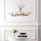 Mist Southwestern Bohemian Resin/Seeded Glass Faux Antler LED Vanity Light