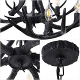 Mist Southwestern Bohemian Resin/Seeded Glass Faux Antler LED Vanity Light
