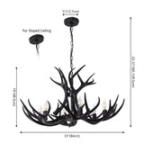 Mist Southwestern Bohemian Resin/Seeded Glass Faux Antler LED Vanity Light