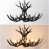 Mist Southwestern Bohemian Resin/Seeded Glass Faux Antler LED Vanity Light