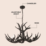 Mist Southwestern Bohemian Resin/Seeded Glass Faux Antler LED Vanity Light