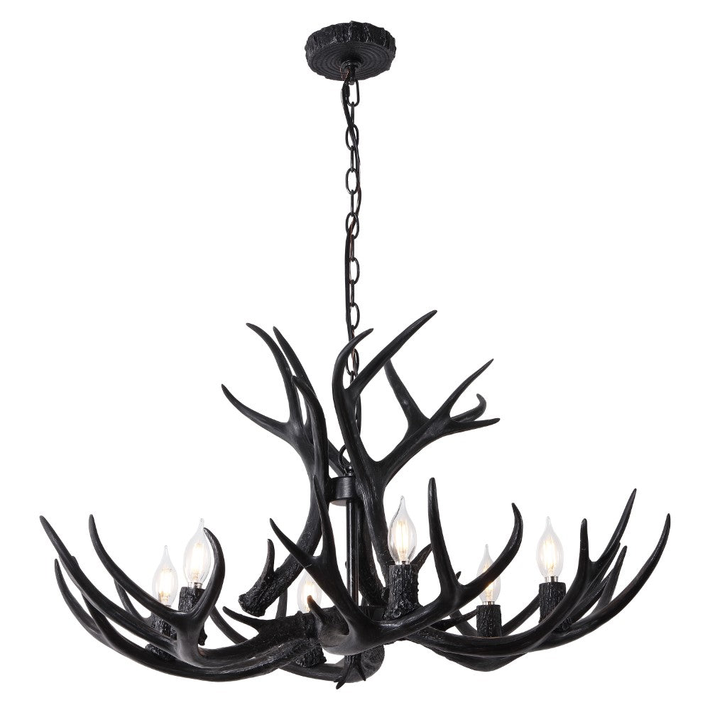 Mist Southwestern Bohemian Resin/Seeded Glass Faux Antler LED Vanity Light