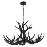 Mist Southwestern Bohemian Resin/Seeded Glass Faux Antler LED Vanity Light