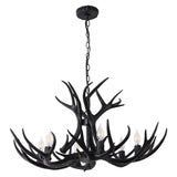 Mist Southwestern Bohemian Resin/Seeded Glass Faux Antler LED Vanity Light