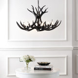 Mist Southwestern Bohemian Resin/Seeded Glass Faux Antler LED Vanity Light
