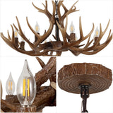 Mist Southwestern Bohemian Resin/Seeded Glass Faux Antler LED Vanity Light