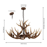 Mist Southwestern Bohemian Resin/Seeded Glass Faux Antler LED Vanity Light