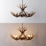 Mist Southwestern Bohemian Resin/Seeded Glass Faux Antler LED Vanity Light