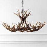 Mist Southwestern Bohemian Resin/Seeded Glass Faux Antler LED Vanity Light