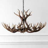 Mist Southwestern Bohemian Resin/Seeded Glass Faux Antler LED Vanity Light