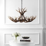 Mist Southwestern Bohemian Resin/Seeded Glass Faux Antler LED Vanity Light