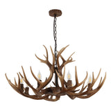 Mist Southwestern Bohemian Resin/Seeded Glass Faux Antler LED Vanity Light