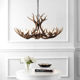 Mist Southwestern Bohemian Resin/Seeded Glass Faux Antler LED Vanity Light