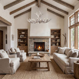 Azure Rustic Farmhouse Adjustable Resin Antler LED Chandelier