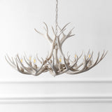 Azure Rustic Farmhouse Adjustable Resin Antler LED Chandelier