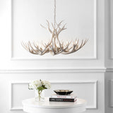 Azure Rustic Farmhouse Adjustable Resin Antler LED Chandelier
