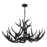 Azure Rustic Farmhouse Adjustable Resin Antler LED Chandelier