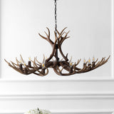 Azure Rustic Farmhouse Adjustable Resin Antler LED Chandelier