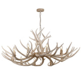 Azure Rustic Farmhouse Adjustable Resin Antler LED Chandelier
