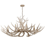 Azure Rustic Farmhouse Adjustable Resin Antler LED Chandelier