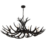 Azure Rustic Farmhouse Adjustable Resin Antler LED Chandelier