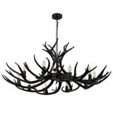 Azure Rustic Farmhouse Adjustable Resin Antler LED Chandelier