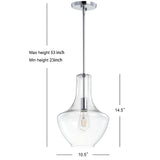 Nile Glass/Metal LED Pendant