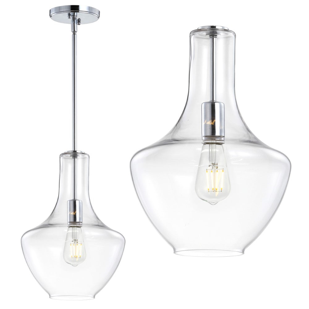 Nile Glass/Metal LED Pendant
