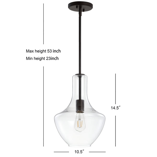 Dimension Image Oil Rubbed Bronze/Clear / 10.5