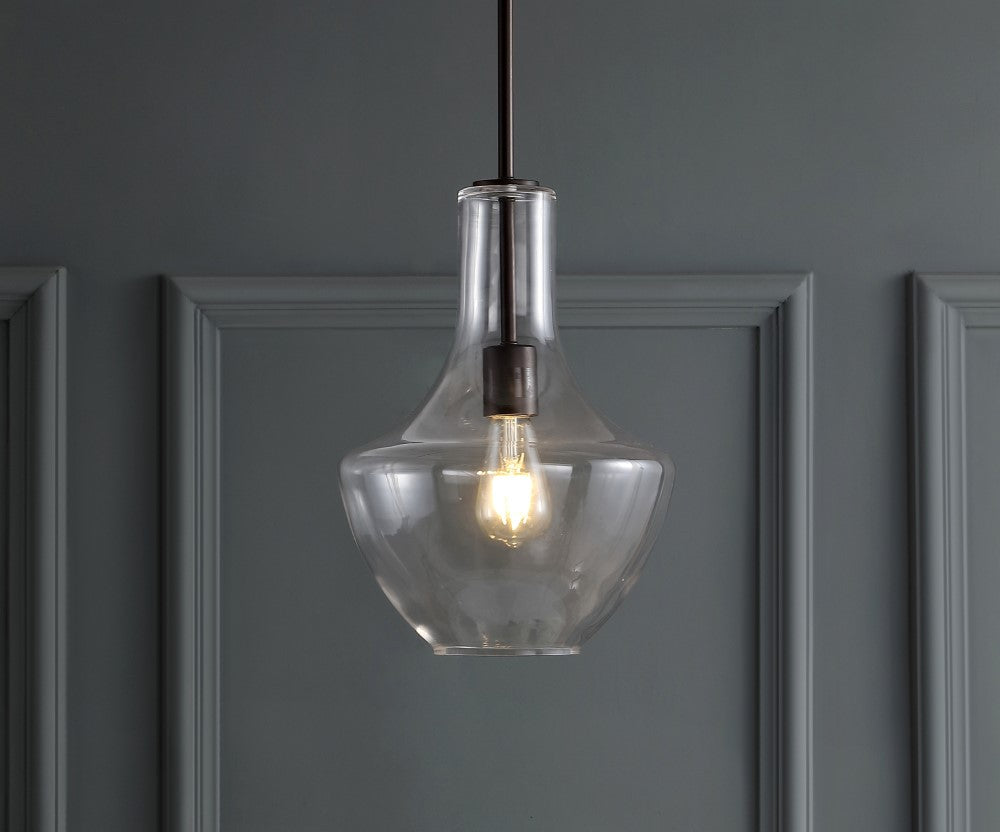 Nile Glass/Metal LED Pendant