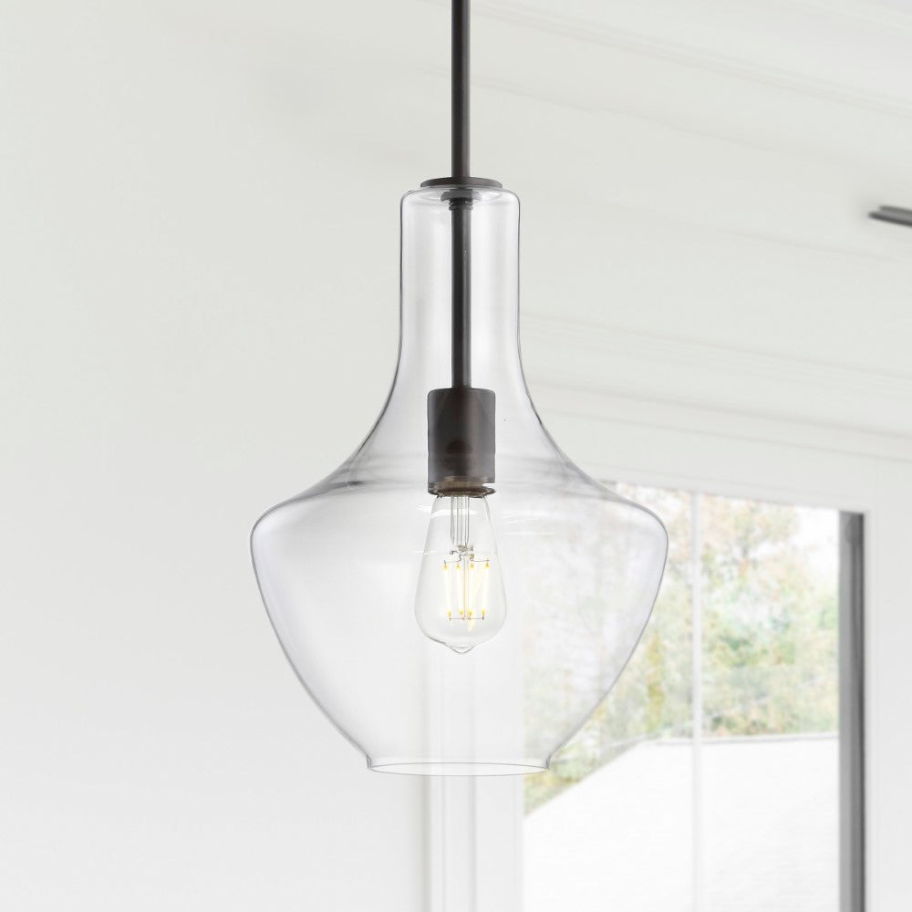 Nile Glass/Metal LED Pendant