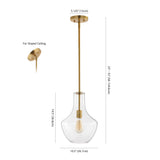 Nile Glass/Metal LED Pendant