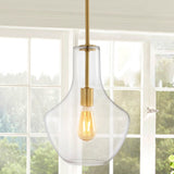 Nile Glass/Metal LED Pendant