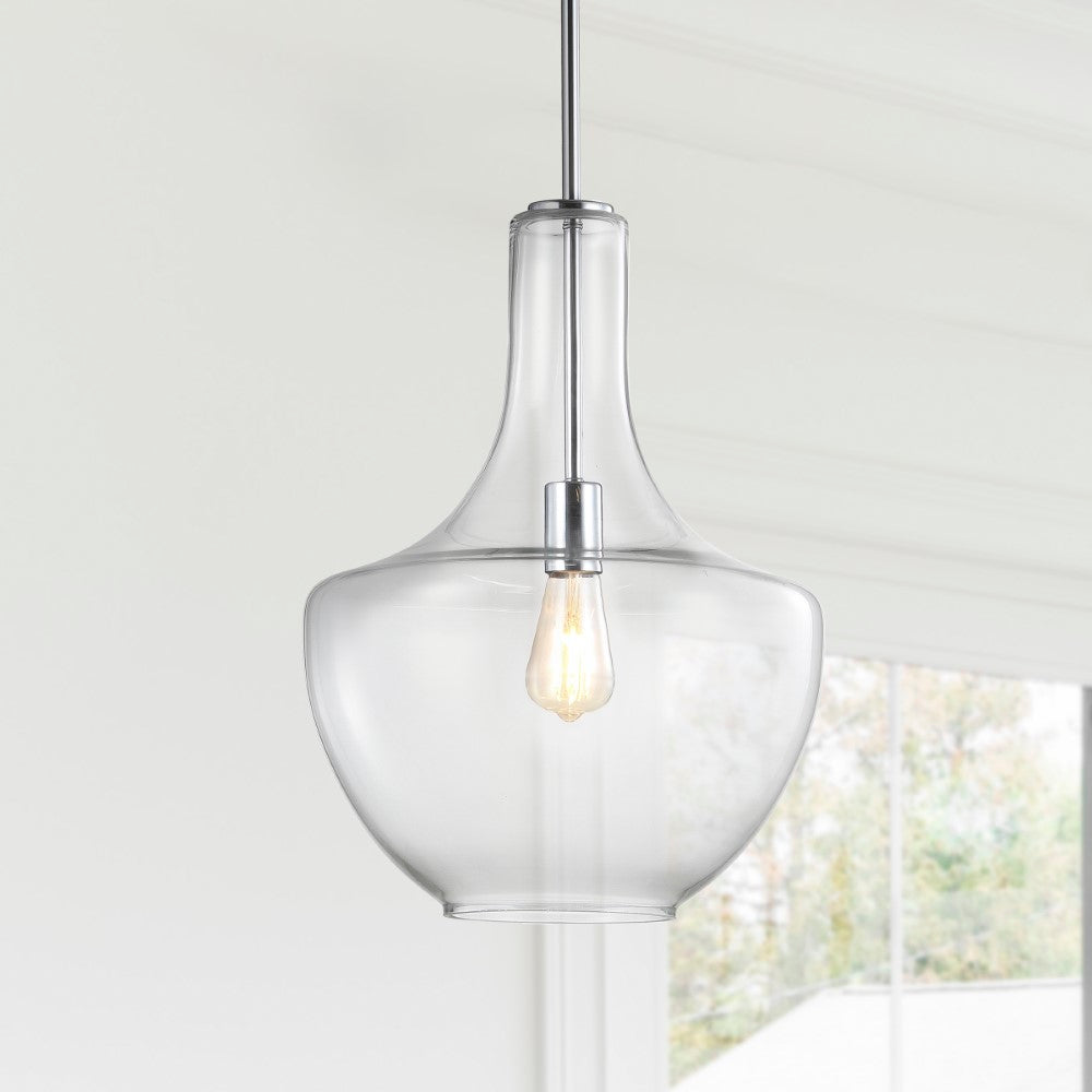 Nile Glass/Metal LED Pendant