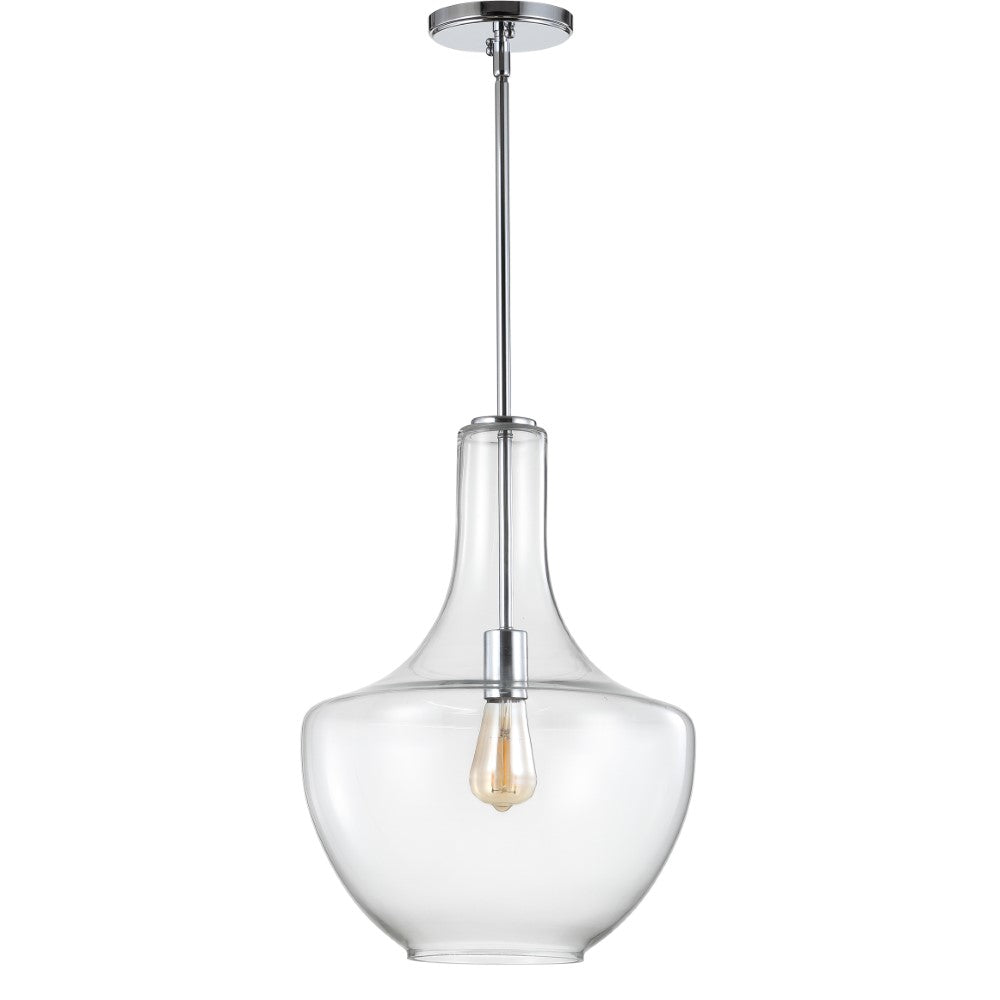 Nile Glass/Metal LED Pendant