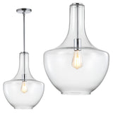 Nile Glass/Metal LED Pendant