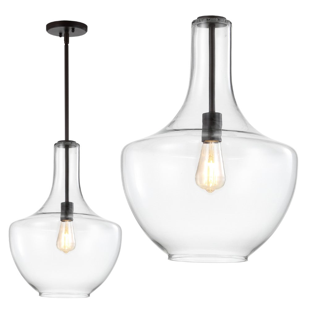 Nile Glass/Metal LED Pendant