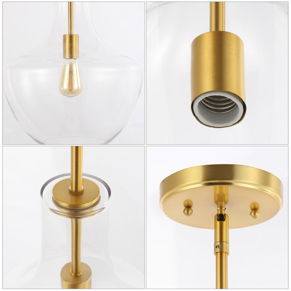 Nile Glass/Metal LED Pendant