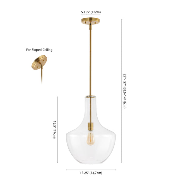 Dimension Image Brass Gold/Clear / 13.25