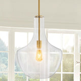 Nile Glass/Metal LED Pendant