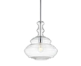 Volga 13.37" Glass/Metal LED Pendant