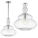 Volga 13.37" Glass/Metal LED Pendant