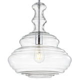 Volga 13.37" Glass/Metal LED Pendant