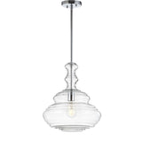 Volga 13.37" Glass/Metal LED Pendant