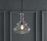 Volga 13.37" Glass/Metal LED Pendant