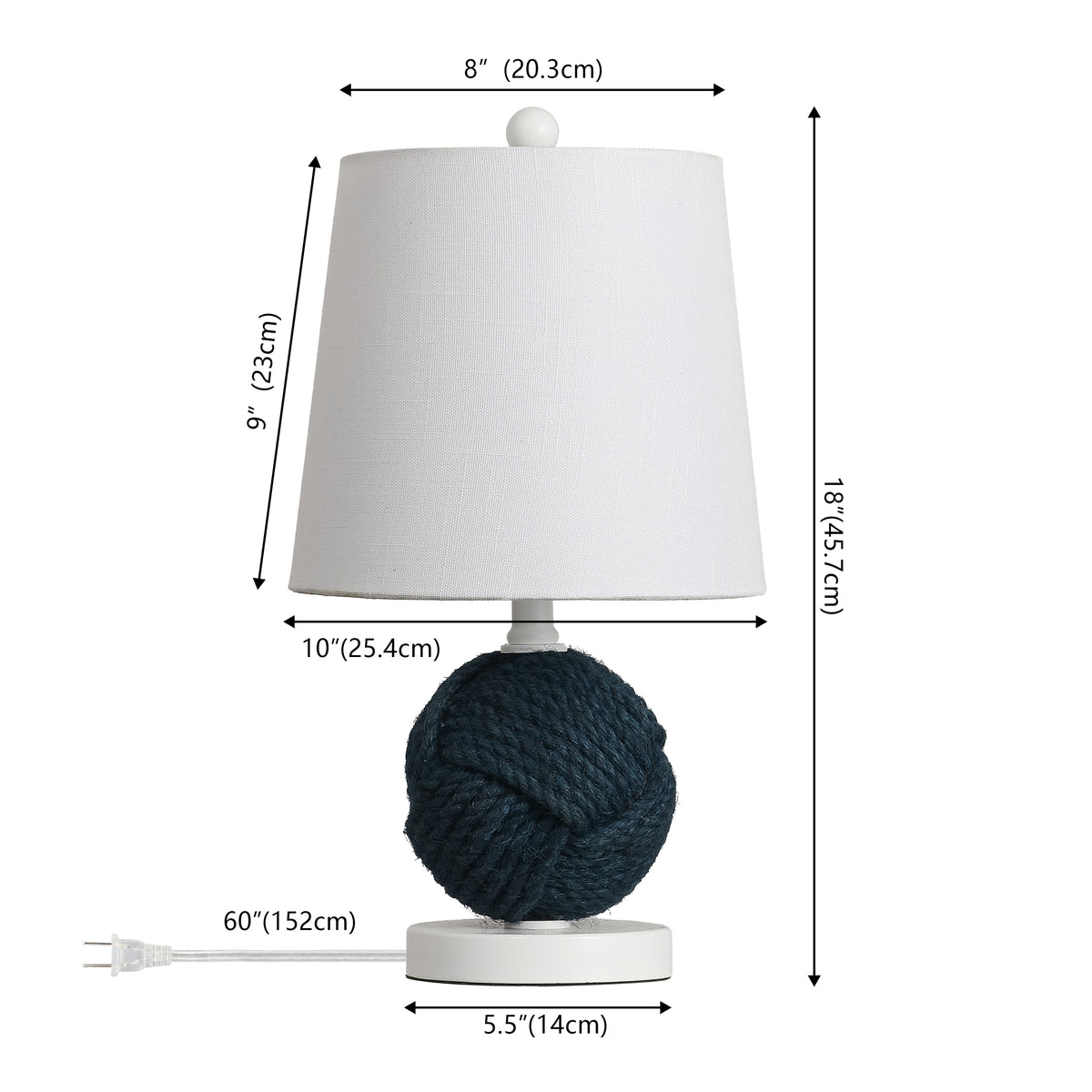 Ladybug 18" Rope Ball LED Table Lamp